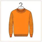 long-sleeved vivid orange sweater image